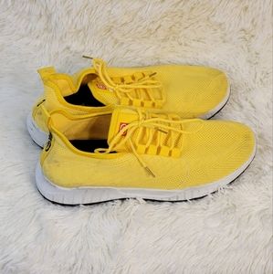 Mens Ecko Unltd Knit Lace Up Shoes Yellow Size 11